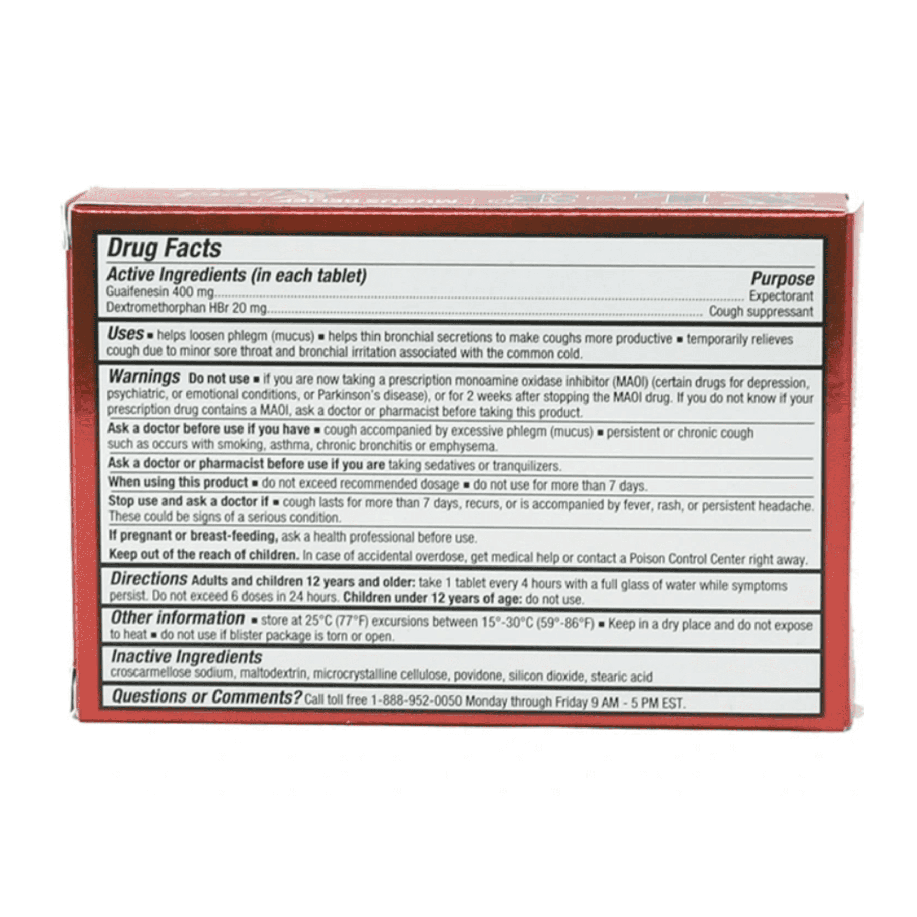 XL-3 Xpect Mucus Relief, OTC Medication Helps Thins and Loosens Mucus, 20 Tablets