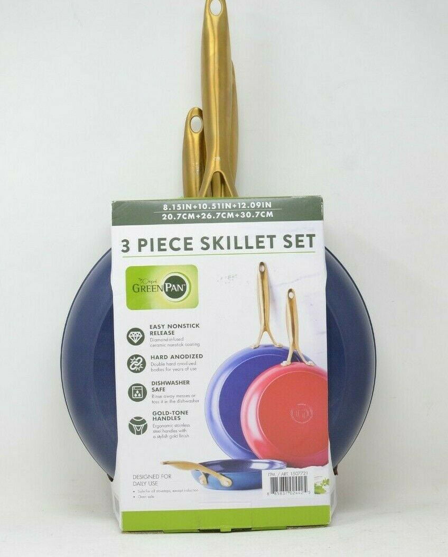 GreenPan Jewel 3-piece Ceramic Non-Stick Skillet Set