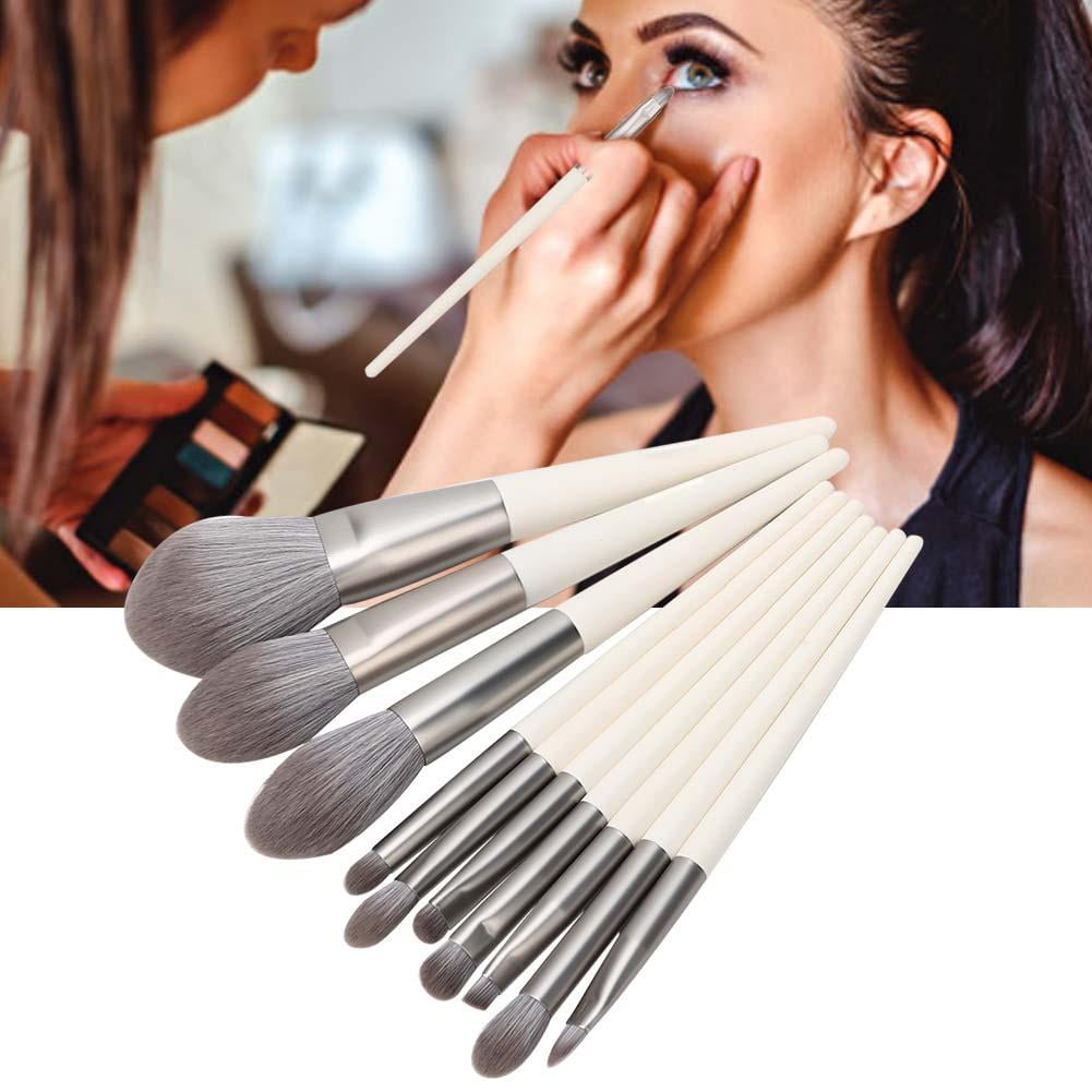 YLSHRF Cosmetic Brush,10pcs Portable Highlight Eye Shadow Brush Loose Powder Cosmetic Brush