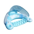 thumbnail image 3 of Flota De La Piscina Con Dosel Con Titular De La Taza Rotadora Compacta Para Summer Beach Blue   Piscina Float Silla  Piscina Inflable Flota Float azul, 3 of 8
