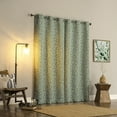 thumbnail image 2 of Sun Zero Satti Embroidered Leaf 100% Blackout Grommet Curtain Panel, 40"X84", Sage Green, 2 of 8