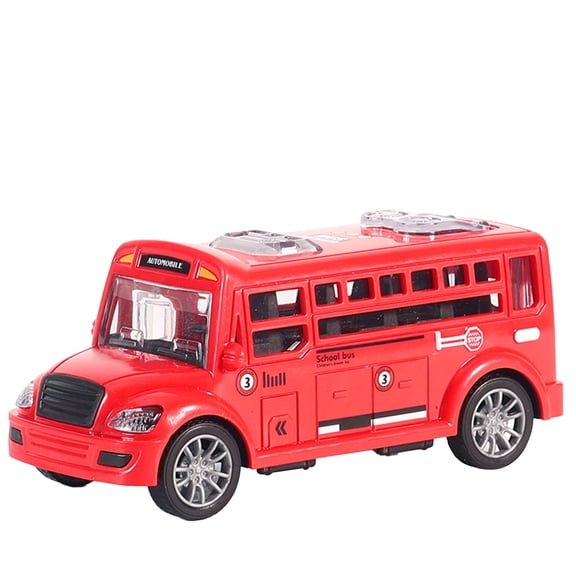 XIANXIAN City Bus Toys Cars, Die-Cast Metal Airport Cars for Boy 3-8 Years Old, Pull Back Blue Play Vehicle with Sound and Light Up for Kids Girls Gift