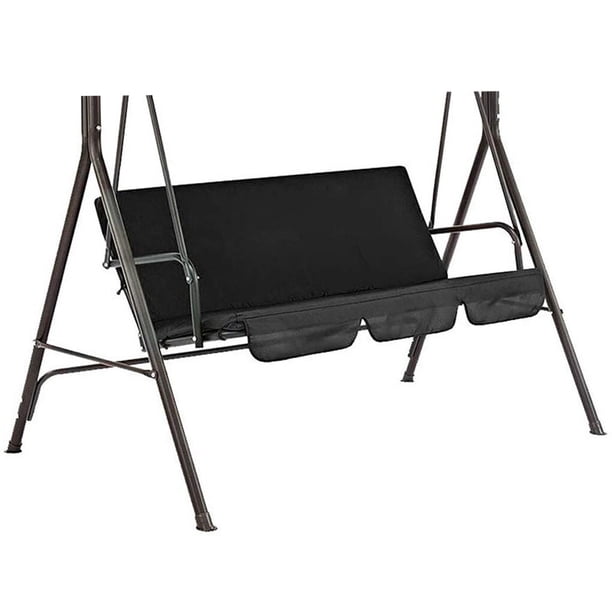 Naiovety Funda para silla columpio, funda protectora impermeable para jardín al aire libre, cojín para asiento Jardín y Patio negro