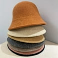 thumbnail image 6 of SikaFu Autumn/winter fashion versatile wool knitted fisherman hat beaded hat without makeup bucket hat basin hat, 6 of 6