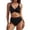24#Black, variant on Women High Waisted Bikini Sets V Neck Cross Twist Front Two Piece Swimsuit Tummy Control Bathing Suit Army Green S