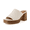 Cream, variant on Cushionaire Women's Keeper soft one band Heel Sandal Memory Foam, Wide Widths Available