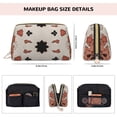 thumbnail image 5 of Large Clutch Leather Makeup Bag, Retro Abstract Geometry Travel Toiletries Bag, Ladies Cosmetic Storage Bag, 5 of 8