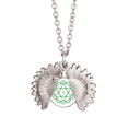 thumbnail image 1 of Flower Pattern Geometry Star Symbol Sunflower Necklace Pendant Locket Jewelry, 1 of 3