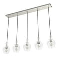 thumbnail image 5 of Hunter - Maple Park 5-light Brushed Nickel, Extra Large Cluster Light, Dimmable, Casual Style, Linear Shaped, for Bedrooms, Kitchens, Dining, Living Rooms - 19994, 5 of 8