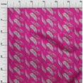 thumbnail image 2 of oneOone Cotton Poplin Fuschia Pink Fabric Feather Feather Craft Projects Decor Fabric Printed By The Yard 56 Inch Wide, 2 of 4