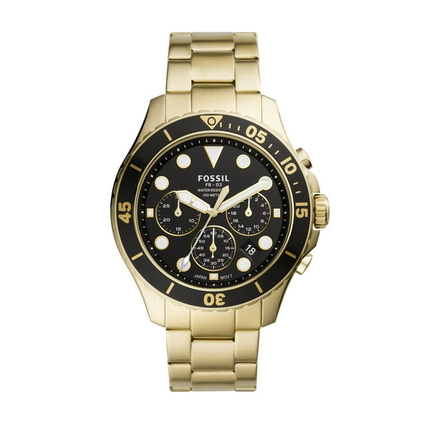 Fossil - Fossil Men's FB-03 Chronograph Gold-Tone Stainless Steel Watch