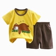 thumbnail image 2 of Gerichy 6 Pieces Baby Boy Shorts Set Toddler Summer Clothes with Dinosaur Cotton Tops + Shorts Outfits Clothing, 2 of 7