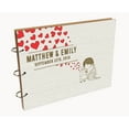 thumbnail image 7 of Darling Souvenir Personalized Engraved Laser Cut Wedding Guest Book Wooden Cover Sign-in Book Registry Guestbook Scrapbook-NR, 7 of 7