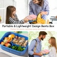 thumbnail image 4 of Multi compartment bento lunch box with leak proof design for all ages microwave safe food grade plastic meal prep container ideal for daily office and home use, 4 of 6