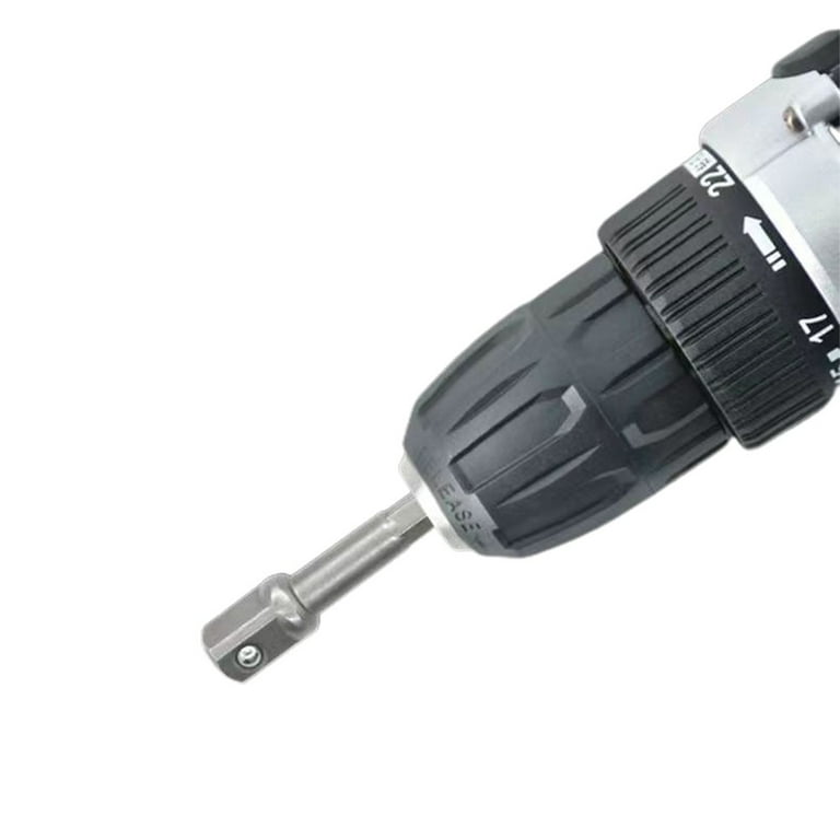 JONMON Impact Socket Adapter Set – 8-Piece, 1/4" Hex To 1/4", 3/8", 1/2" Square Drive, For Power Drills & Impact Drivers