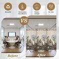 thumbnail image 5 of Vintage Flowers Window Privacy Film, Birds Retro Art Elegant Farmhouse Static Cling UV Sun Blocking Heat Control Window Tint Day and Night, Non-Adhesive One Way Windows Privacy Cover 19.6''x39.3'', 5 of 7
