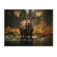 thumbnail image 3 of Designart "The Majestic Moose of Canada III" Animals Print on Natural Pine Wood, 3 of 5