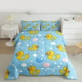thumbnail image 2 of jejeloiu Lovely Duck Bedding Comforter Set,Cute Balloon Twin Comforter Sets,Yellow Blue Bedding Set For Kids Teens,Super Cozy Room Decor Reversible,2-Piece, 2 of 8