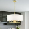 thumbnail image 2 of 49376-12 Livex Lighting Meridian - 7 Light Pendant in Modern Style - 24 Inches wide by 18.5 Inches high-Satin Brass Finish    -Traditional, 2 of 15