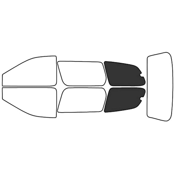 Rvinyl Window Tint Kit Compatible with Toyota Sienna 1998-2003 - Cargo - 20%