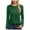 Green, variant on Telankuip Basic Long Sleeve Striped T Shirts for Women Casual Crewneck Slim Fit Pullover Tops Simple and Stylish Color Block Thin Fall Winter Soft Comfy Base Layer Tee Shirts Red XL