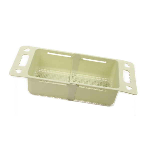 ETEREAUTY Green Retractable Kitchen Colander for Fruit and Vegetable Draining, Storage, and Easy Cleanup