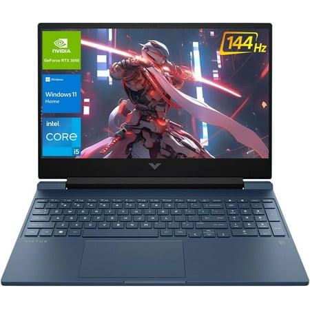 HP - Victus 15.6" Full HD 144Hz Gaming Laptop - Intel Core i5 - 8GB Memory - NVIDIA GeForce RTX 3050 - 512GB SSD - Performance Blue