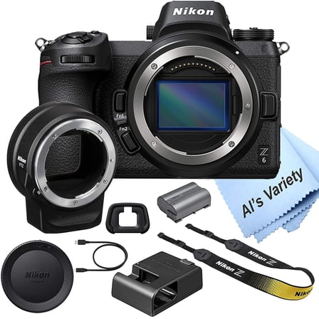 Nikon Z6 FX-Format Mirrorless Camera Body with Mount Adapter FTZ