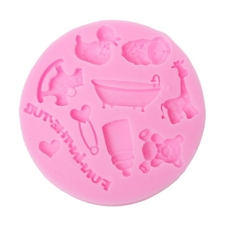 Cake Tub (Sexy Sparkles Food Grade Silicone Fondant Cake Sugarcraft Clay Baby Shower Mold (Fun in the tub)