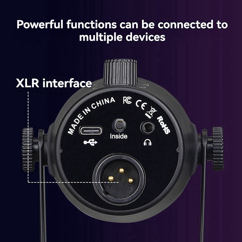 Metal USB/XLR Dynamic Wired Microphone MIC MV7 Microphone for Podcasting Recording Live Streaming Gaming