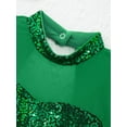 thumbnail image 4 of Hansber Kids Girls Two Piece Sequins Dance Crop Tops with Skirts Ballet Dance Outfits Performance Dancewear Turquoise 8, 4 of 7
