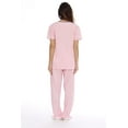 thumbnail image 3 of Just Love Women's Nurse Scrub Sets - Mock Wrap Style for Comfort and Style (Light Pink With Steel Grey Trim, X-Small), 3 of 3