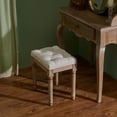 thumbnail image 3 of Bestco Vanity Stool 18.5" High French Dressing Stool Bedroom Living Room Ottoman Beige, 3 of 9