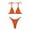 Orange, variant on Elainilye Fashion Women's Bikini Swimsuits Sexy Solid Color Swimwear Two-piece Swimsuit Bikini Set Beachwear,Multi-color