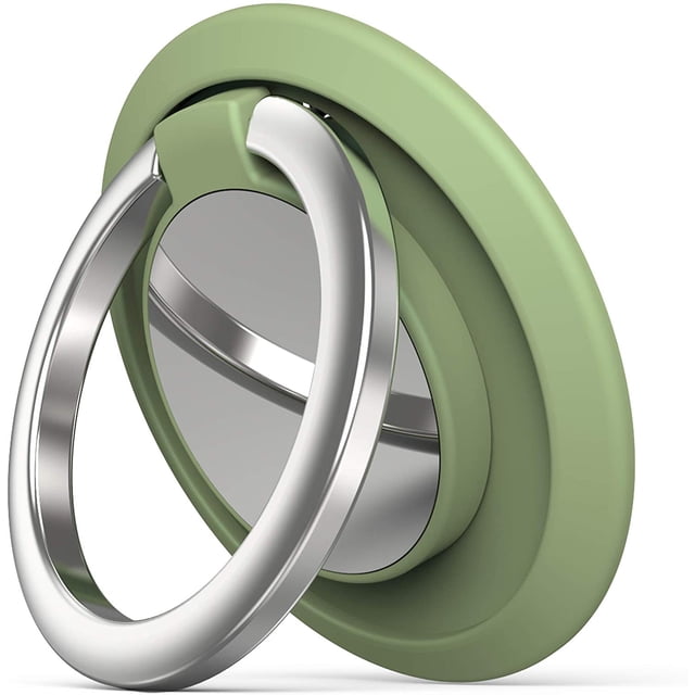 Soporte para anillo de teléfono con soporte para dedo, soporte para anillo de teléfono celular con agarre para dedo y rotación de 360 grados (verde claro)