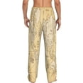 thumbnail image 3 of Picia World Map Mens Soft Woven Cotton Elastic Waistband Sleep Pajama Pant Lounge Sleep Pant With Pockets And Drawstring-X-Large, 3 of 9