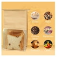 50 Pcs Bakery Bread Bags with Window,6.8"x11" Paper Food Bags for