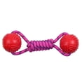 thumbnail image 1 of CSCHome - Pelota de juguete para perros, juguetes para cachorros, cuerda de nailon resistente y segura, juguetes interactivos para masticadores agresivos, cuerda de 10,2 pulgadas (rojo), 1 of 5