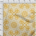 thumbnail image 3 of oneOone Cotton Cambric Mustard Yellow Fabric Asian Bohemian Quilting Supplies Print Sewing Fabric By The Yard 56 Inch Wide, 3 of 5