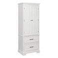 thumbnail image 1 of Teamson Home St. James Bathroom Storage Linen Cabinet, White, 1 of 9