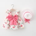 thumbnail image 1 of uds., vestido de princesa de playa de verano para niñas, lindo lazo de flores, sin mangas, vestidos de algodón para niños pequeños + sombrero para el sol, conjunto de ropa para recién nacidos Tan Jianjun unisex, 1 of 2