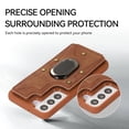 thumbnail image 6 of K-Lion Flip Back Leather Wallet Case for Samsung Galaxy S23 Plus with Card Slots Holders Ring Stand Magnetic Buckle Kickstand Function Shockproof Purse Case for Samsung S23+, Brown, 6 of 9