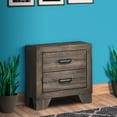 thumbnail image 6 of 2 Drawer Wooden Nightstand with Metal Handles and Bracket Legs, Brown- Saltoro Sherpi, 6 of 6