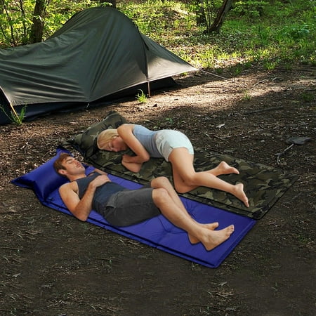 Outdoor Camping Sleeping Mat with Inflatable Cushion -