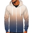 thumbnail image 2 of Hombres Casual Deportes Fitness Sudadera Con Capucha Cremallera Gradiente Estampado Chaqueta Pompotops  oipoqjl36569, 2 of 5
