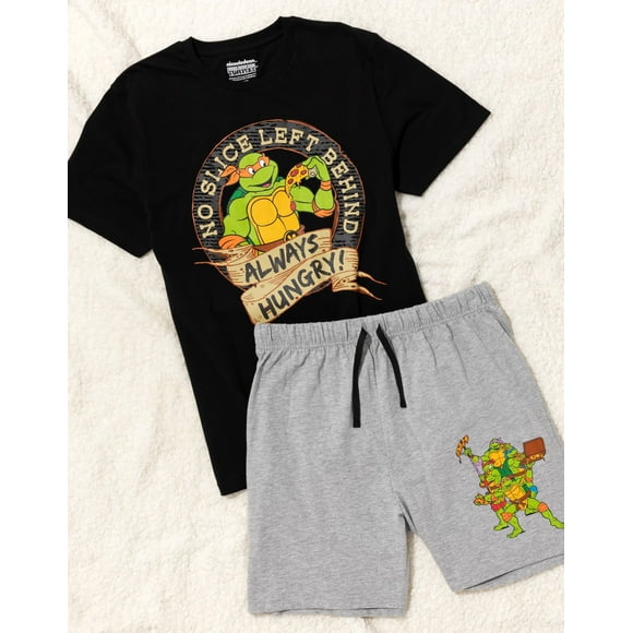 Teenage Mutant Ninja Turtles Mens Grey Short Sleeve Short Leg Pyjama Set