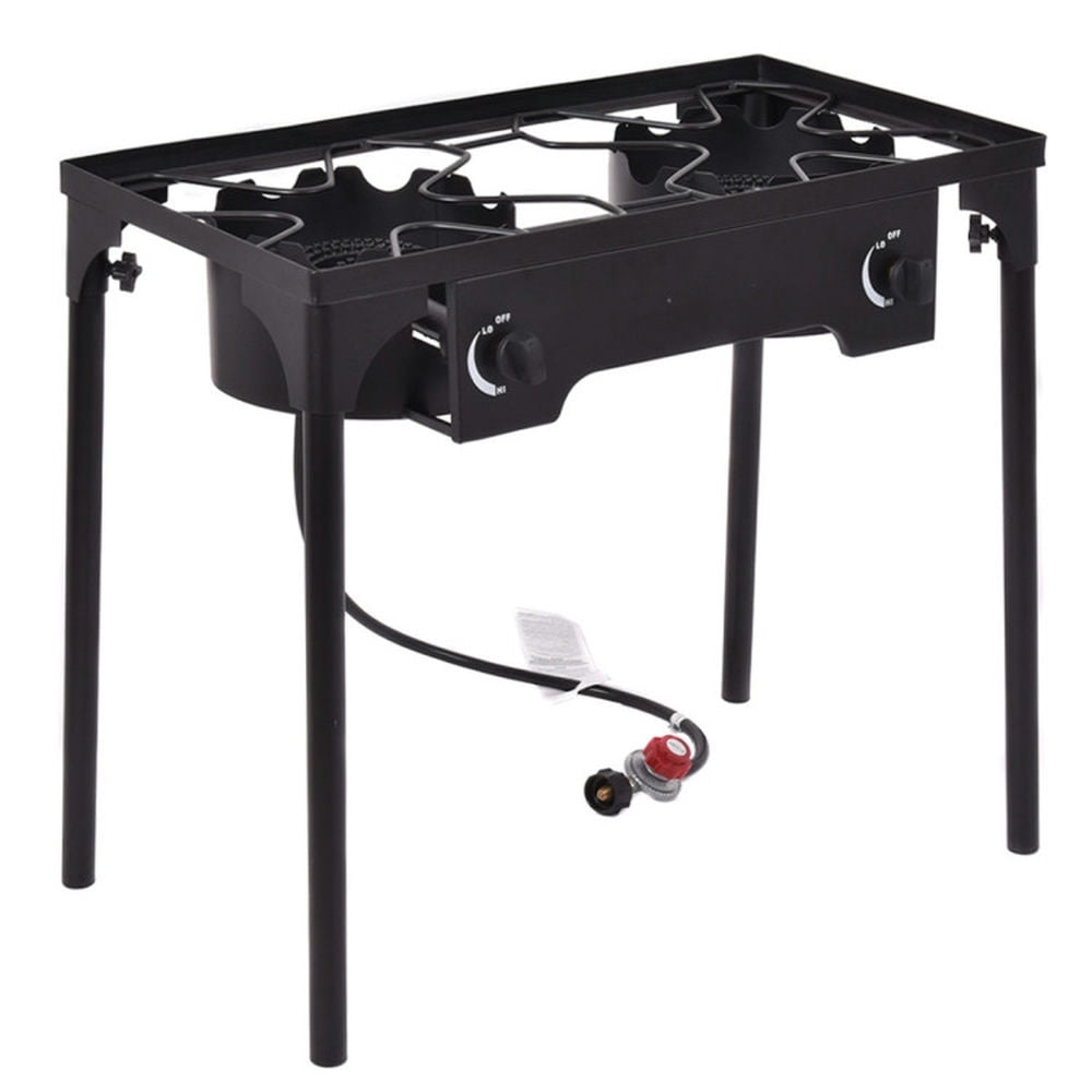 Barara King Cooking Grills, Outdoor Picnics Grills, 150000 BTU Double Burner Outdoor Stove BBQ Grill