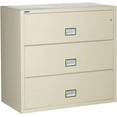thumbnail image 2 of PHOENIX SAFE Lateral 44 inch 3-Drawer Fireproof File Cabinet with Key Lock, Water Seal, Putty, LAT3W44P, 2 of 4