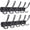 Black, variant on ABCISI Modern Metal Wall Coat Rack with 5 Hooks, Sturdy Wall Hook Rack for Hanging Jacket, Clothes, Hat, Bronze