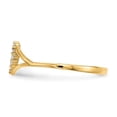 thumbnail image 2 of Sparkle Jewels 14k Yellow Gold Plated Heart Cubic Zirconia Engagement Ring, 2 of 3